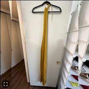 Yellow halter maxi dress